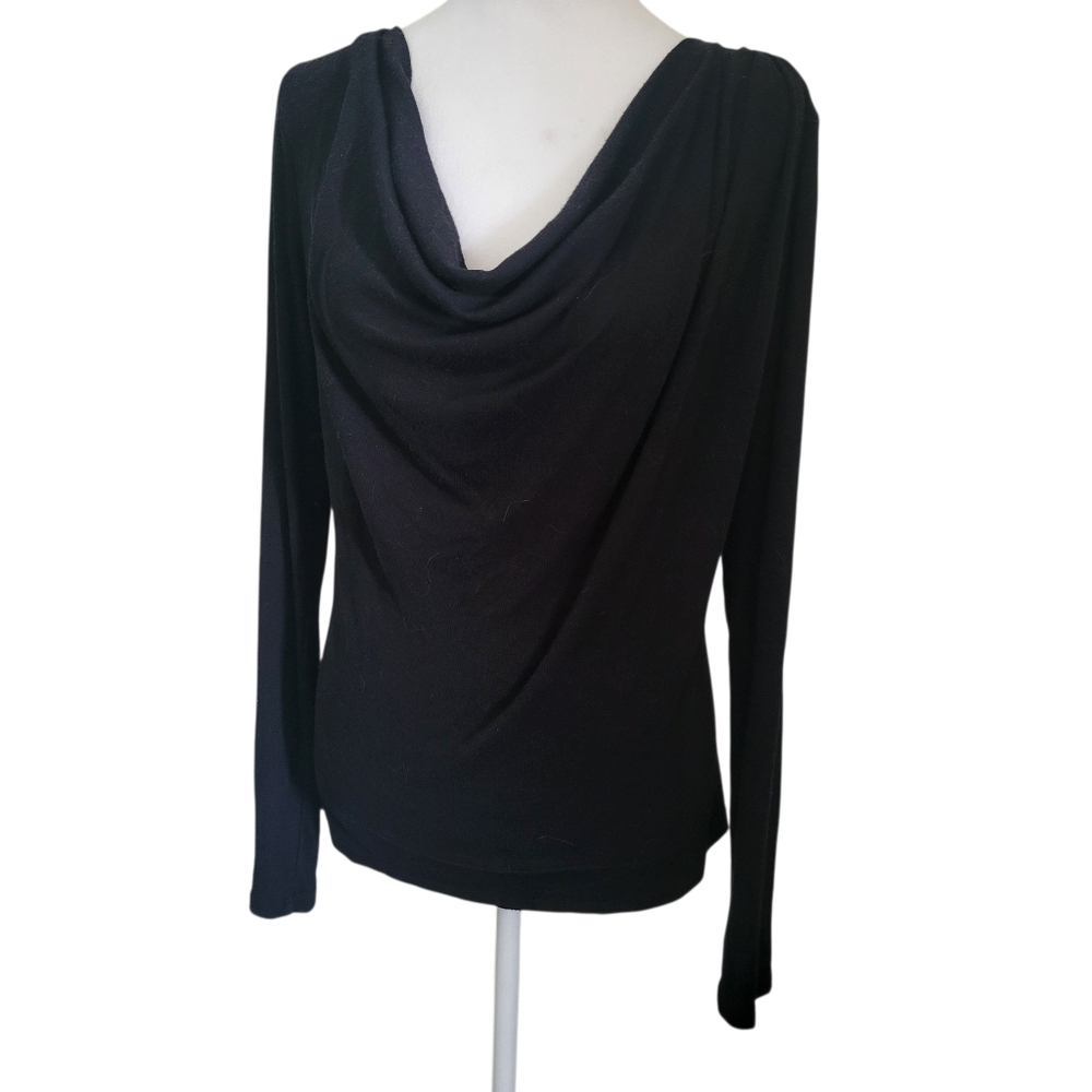 Bordeaux Cowl Top Black sz M